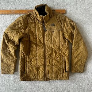 The North Face Boys Mustard Quilted Puffer Jacket Size L 14/16
